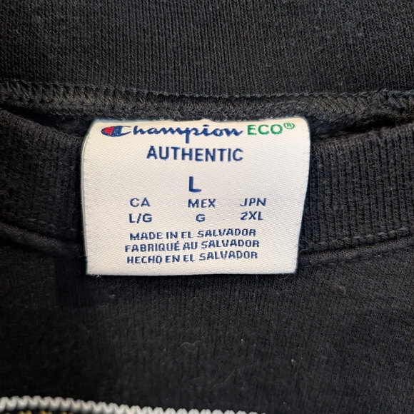 Champion Black Crewneck Sweater with Fun Design - Picture 3 of 5